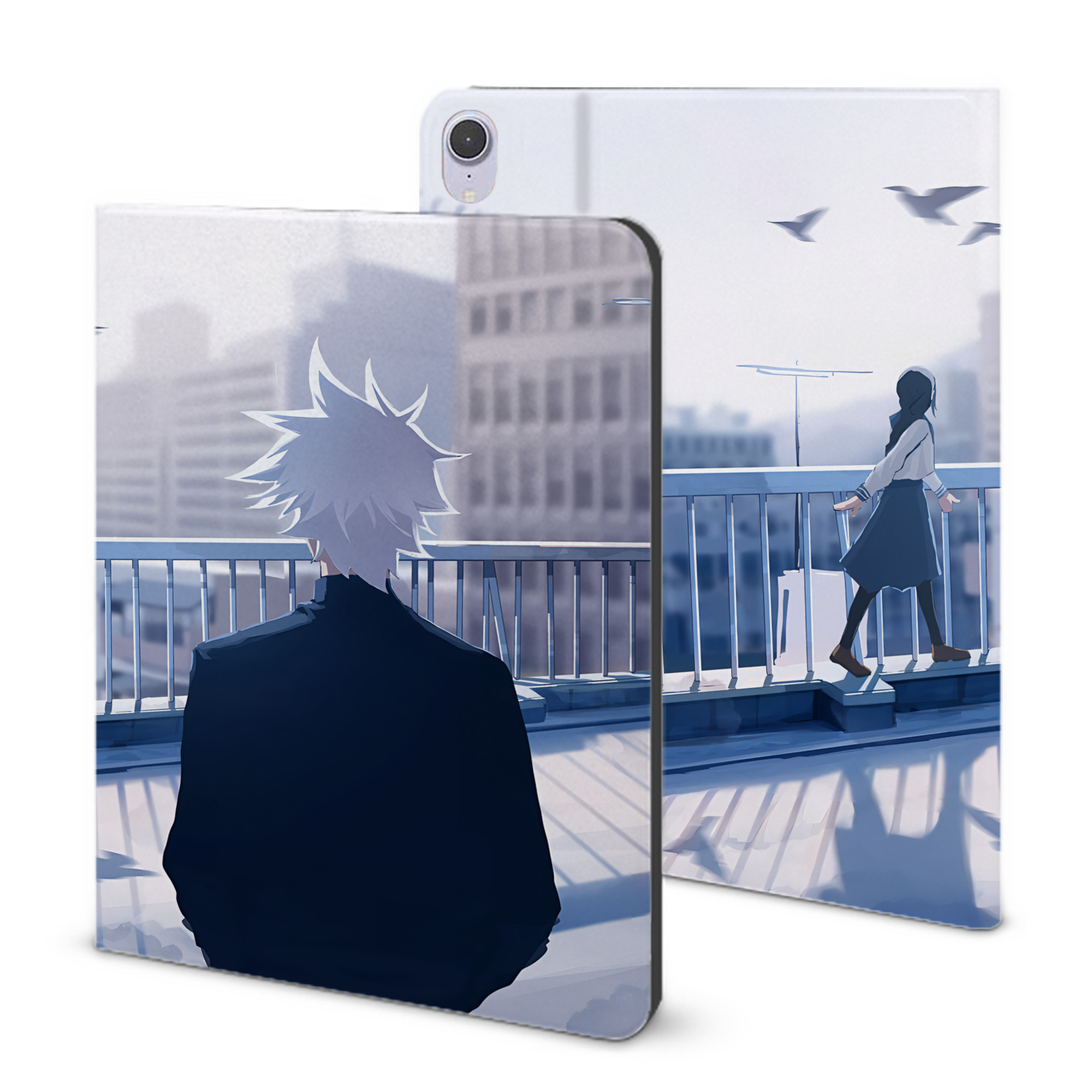 （画像用） 呪術廻戦 Jujutsu Kaisen IPad ケース ブック型 PUレザー TPU 耐衝撃 軽量 薄型 ペン収納なし 全面保護 IPad 各モデル対応